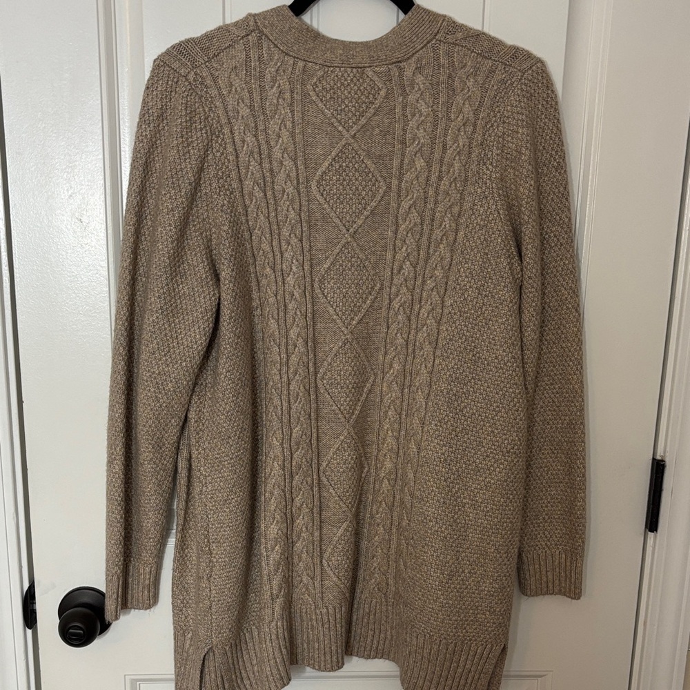 Market & Spruce Cable Knit Cardigan in Tan - Picture 6 of 6